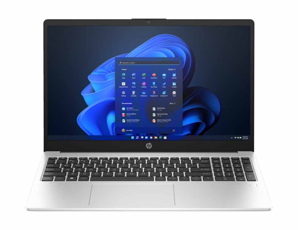 HP 250 G10 i5-1334U 13TH GEN, 8GB DDR4, 512GB SSD, 15.6 INCH FHD, IRIS Xe GRAPHICS, FINGERPRINT, BACKLIT KEY, FREE DOS, SILVER LAPTOP