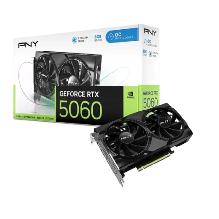 PNY (VCG50608DFXPB1) 5060 NVIDIA GeForce RTX DUAL FAN NON AC 8GB GDDR7 GRAPHICS CARD